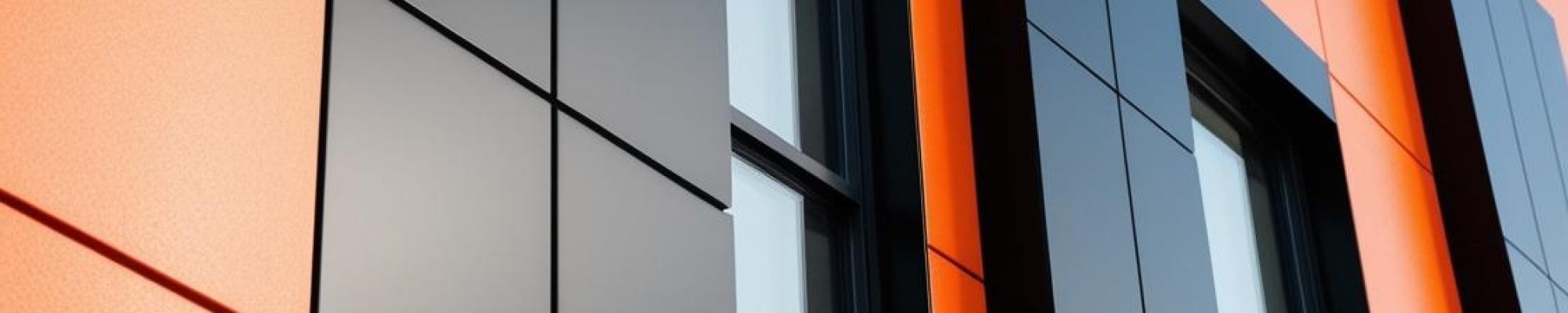 facade legere, orange et noir. moderne. STRUGER